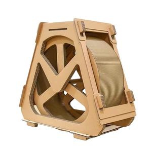 Hot Sale Running Wheel House Katzen kratzer Pappe Water wheel Shape Box Papier Katzen kratzer für Kleintier katzen - Product Image 1