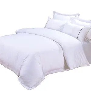 Otel özel nevresim takımı kral 300TC 100% pamuk saten kumaş yatak çarşafı