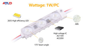 Module de lumière LED AC 220V/110V SMD2835 1W 50 pcs/lot Offre Spéciale lentille diffuse étanche à 175 degrés 64mm * 13mm IP68 pas besoin - Product Image 6