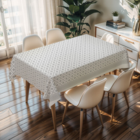 Nappe carrée en PVC imprimée ciel étoilé gris RNPT, lavable, pour anniversaire, nappe à carreaux