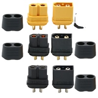 Connecteur Amass XT60+ XT60H avec gaine de protection, mâle et femelle, pour batterie Lipo RC, drone RC, voiture, bateau