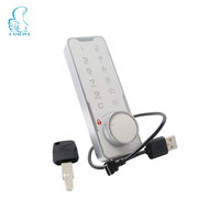 Serrure à combinaison électronique numérique DMZ-1986M avec clé d'urgence pour armoire, tiroir, casier, boîte aux lettres