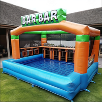 Tente gonflable extérieure adaptée aux besoins du client de barre de tiki de plage de barre gonflable de piscine à vendre
