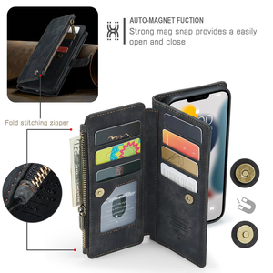 เคสโทรศัพท์มือถือแบบพับได้พร้อมช่องใส่บัตรแม่เหล็ก ป้องกันการกระแทก สำหรับรุ่น 13 12 <span class=keywords><strong>11</strong></span> <span class=keywords><strong>Pro</strong></span> <span class=keywords><strong>Max</strong></span> X XR XS <span class=keywords><strong>MAX</strong></span> 6 7 8 มี 5 <span class=keywords><strong>สี</strong></span> - Product Image 3