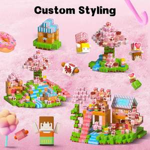 150 pièces Blocs <span class=keywords><strong>de</strong></span> <span class=keywords><strong>construction</strong></span> magnétiques Cubes magnétiques Ensemble princesse rose pour adolescents Adultes Âge >14 ans Filles Éducatif Plastique Empilage - Product Image 6