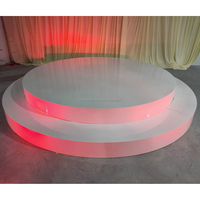 Cadre de scène rond personnalisé pour mariage, acrylique blanc, PVC, piste de danse pour la décoration d'événements de fête