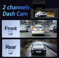 Caméra de tableau de bord de voiture à double objectif 4K Vision nocturne Enregistrement Prise en charge du WIFI Écran IPS 2,99 pouces Enregistreur DVR de voiture Caméra