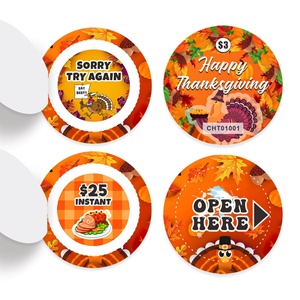 Double-sided Color Digital Printing Custom Pull Tab <b>Cards</b> Recyclable Free Design One Window Round Pull Tab Gambling Tickets - Product Image 5