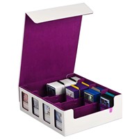 Boîte de rangement portable JUZI en cuir PU imperméable, personnalisable, pour cartes à collectionner, avec chargement par le haut