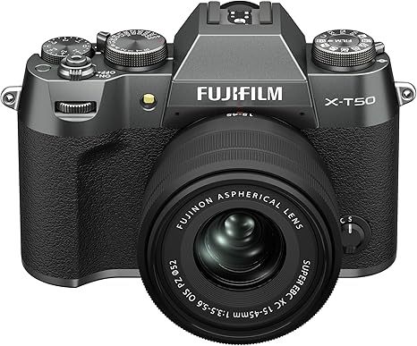 Fujifilm X-T50 Mirrorless Camera with XC 15-45mm F3.5-5.6 Lens (Charcoal Silver)