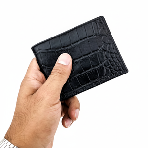 Portefeuille court ouvert en cuir véritable marron fait main, vintage, antivol, pour homme d'affaires, idéal pour les voyages, modèle WML-0183, cadeau promotionnel, vente en gros - Product Image 1