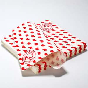 20*20CM Custom Printed Sandwich Burger Greaseproof Wrapping <b>Paper</b> Food Grade Hamburger Bread Deli <b>Grease</b> Proof <b>Paper</b> with logo - Product Image 4