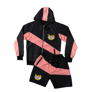 La mayoría de los vendedores Casual de moda con capucha chándal cortavientos conjunto bajo MOQ ropa al aire libre Slim Fit hombres transpirable cortavientos conjunto - Product Image 1