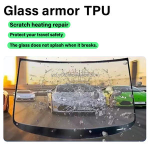 TPU زجاج واقي غير مرئية للسيارات مضاد للرصاص واقي للسائق نافذة صبغة فيلم مصفح أمامي للسيارة - Product Image 3