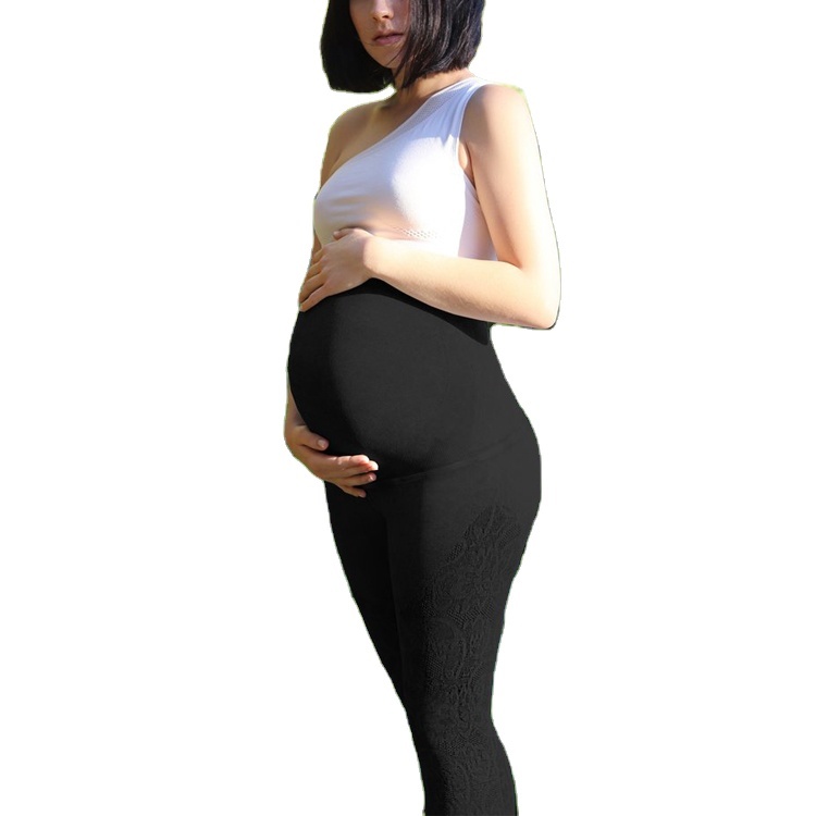 Spandex High Waist Thick Leggings Maternity Outerwear Yoga Pregnant Pants Protect the Whole Waist Pregnant Women Workout Wear