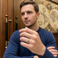 Großhandel Messing Echtvergoldeter Kaffee-Gold-Ton Schmetterling Statement-Ring Ausgehöhlter Strukturierter Offener Breiter Ring Damenschmuck Geschenk