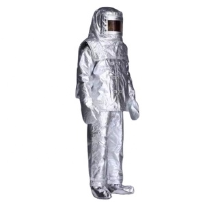 Vêtements de protection thermique pour pompiers, combinaison de proximité aluminisée avec capuche, gants et bottes, certifiée EN/UL - Product Image 2