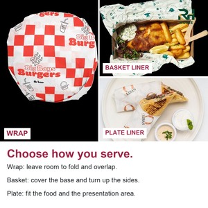 Fogli di Carta Anti-unto con Stampa Giornale per Avvolgimenti di Hamburger e Rivestimenti per Cestini, Dimensioni Personalizzate e Stampa Logo - Product Image 6