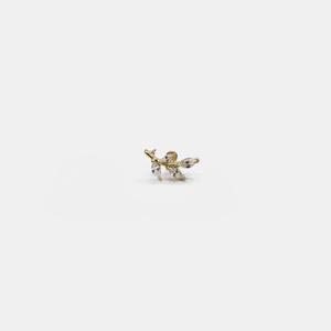 Clous d'oreille en argent S925 motif épi de blé, exquis, pour femmes, à porter sur l'oreille percée - Product Image 1