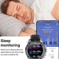 Smartwatch für Herren Modische Smartwatch Kabellose Smartwatch mit Herzfrequenzmesser und Schlaf-Gesundheits-Tracker Lange Akkulaufzeit