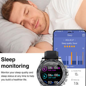 ساعة ذكية للرجال، ساعة ذكية أنيقة تعمل بالبلوتوث مع مراقب لمعدل ضربات القلب وتتبع صحة النوم، عمر بطارية طويل - Product Image 5