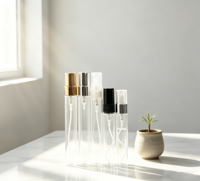 Flacon pulvérisateur d'échantillon de parfum minimaliste haut de gamme, portable, 2ml 3ml 5ml 10ml, atomiseur en verre transparent rechargeable, vente directe d'usine