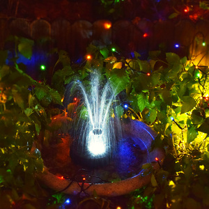 <b>Solar</b> <b>Power</b> Bird Bath Rotating Rolling Float Roll Ball <b>Fountain</b> Park Pool Decoration Garden Birdbath - Product Image 6