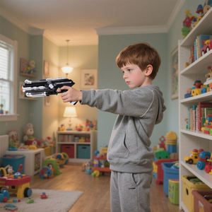 Jouets de combat de tir électrique pour enfants Pistolet noir à induction infrarouge et ensemble de jouets de bras robotique - Product Image 2