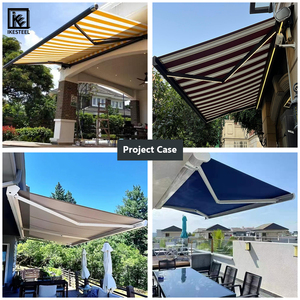 Toldo retráctil eléctrico con luces LED y PVC <span class=keywords><strong>para</strong></span> balcón y terraza Protección contra la lluvia Operación de control remoto - Product Image 5