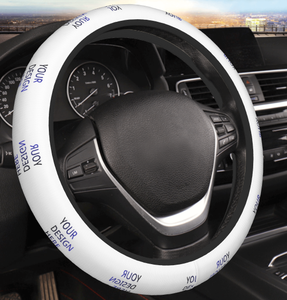 Funda Elástica de Neopreno para Volante de Coche, Protector de Volante Antideslizante y Engrosado, Ajuste Universal para la Mayoría de los Vehículos - Product Image 1