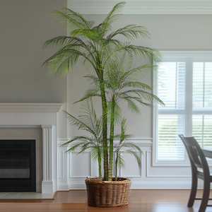 Haute qualité 7ft <span class=keywords><strong>arbre</strong></span> d'anémone artificielle en Pot intérieur extérieur décoratif Simulation usine Offre Spéciale conception de palmier plantes fausses - Product Image 2