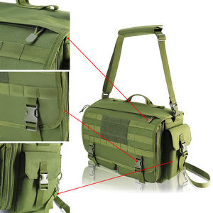 Sac messager tactique 2026 pour ordinateur portable, sac à bandoulière multifonctionnel imperméable avec compartiment antivol, système MOLLE - Product Image 3