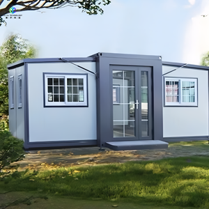 Casa Contenedor Plegable de Doble Ala de 40 pies, Hogar Prefabricado Expandible con Balcón y Terraza, Área de Extensión Exterior para Oficina, Edificio o Tienda - Product Image 3