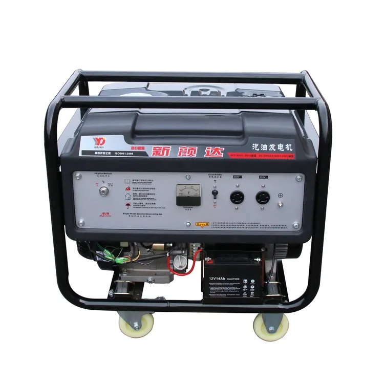 YD6500H-5KW single-phase elektrische starten benzin generator mechanische instrument