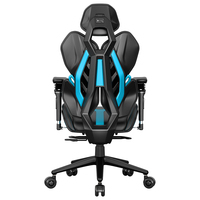 Chaise de jeu ergonomique avec éclairage LED 5D, siège de bureau pivotant en cuir avec appui-tête, accoudoirs, soutien lombaire et ventilation