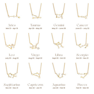 Collier personnalisé avec breloque zodiaque en argent sterling 925, cadeau d'anniversaire - Product Image 2