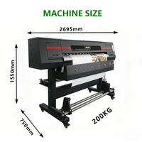 Imprimante à solvant écologique PJ-161Q+ toute neuve 2025 avec têtes d'impression XP600 simples ou doubles, largeur d'impression maximale 1600 mm