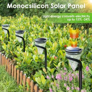 Lámpara LED Decorativa para Jardín 3 en 1, Lámpara de Camino para Exteriores, IP65 Impermeable, de Pared, con Energía Solar, para Caminos, Patios y Jardinería - Product Image 4