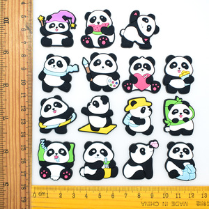 Breloques de chaussures mignonnes en forme de panda personnalisées, avec motifs de panda mangeant et dormant, <span class=keywords><strong>Jibbitz</strong></span> personnalisés pour accessoires de sabots - Product Image 3