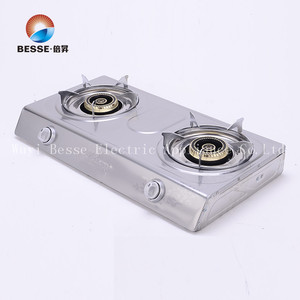 Cuisinière à gaz portable ZGBES à deux brûleurs en acier inoxydable avec commande par bouton et allumage piézoélectrique, idéale pour usage hôtelier, avec fonction de sécurité anti-extinction de flamme facile à utiliser. - Product Image 2