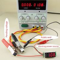 Voltmeter Digital Mini 0.36 Inci 4-Digit 0-100V DC Pengukur Tegangan Panel Papan Pengembangan Penguji Tegangan Listrik untuk Mobil Sepeda Motor