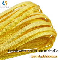 Vente en gros de lacets de chaussures plats or argent de marque personnalisée emballage de lacets de chaussures scintillant coloré disponible en couleur or
