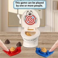 Jeu de table créatif interactif pour deux joueurs - Farce à l'éjecteur de toilettes pour parents et enfants