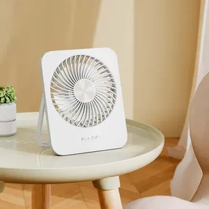 2024 New Rechargeable Home Office School 3 Speed 2000mah Mini Table Fan USB Desk Fan Portable Wall-Mounted Fan with LED Display