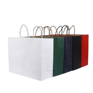 Fashion Custom Twist Kraft Paper Bag With Handle