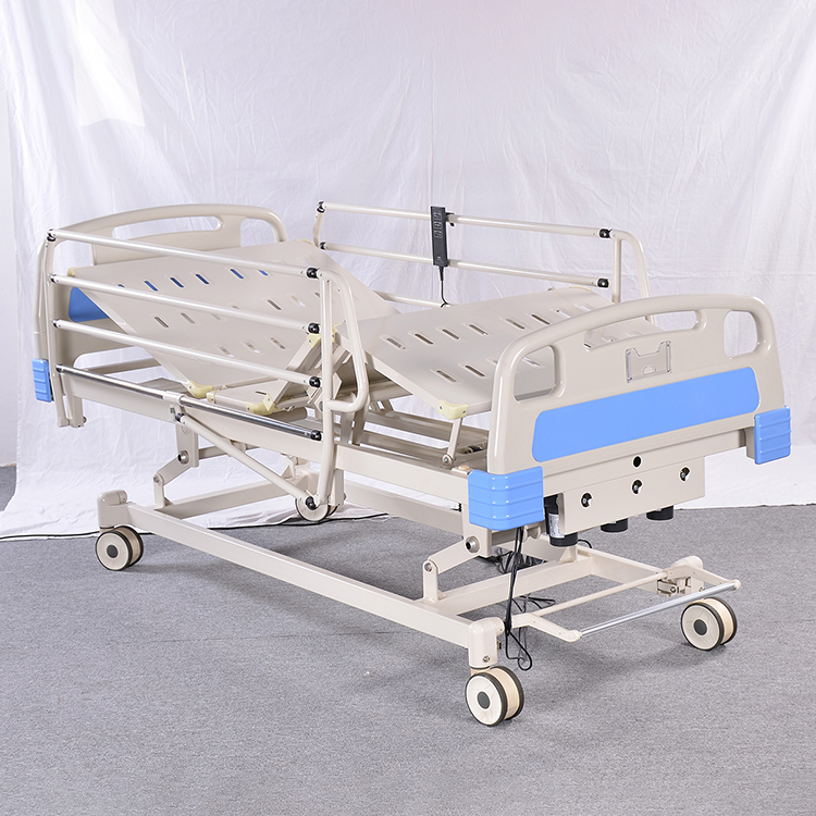 Cama de hospital manual de tres funciones de muebles de hospital baratos para UCI Clínica Cama de hospital eléctrica médica Cama de hospital de enfermería