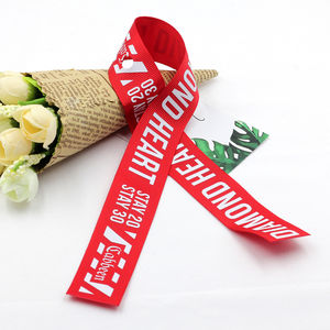 Logo rouleau meilleurs voeux ruban vêtements étiquettes personnalisées rubans ruban de satin simple face couleur personnalisée largeur personnalisée décoration - Product Image 3