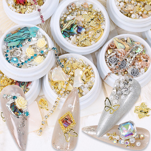 Adornos de Uñas con Conchas de Perla, Lentejuelas Metálicas, Colgantes de Aleación, Accesorios de Joyería para Arte de Uñas DIY - Product Image 2