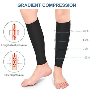 Manchons de soutien de mollet tricotés personnalisables, respirants, pour le soulagement des douleurs aux jambes, varices, douleurs de la tibia, compression 20-30 mmHg, unisexe - Product Image 3