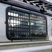 Grilles de fenêtre en acier Protections de fenêtre latérales pour véhicule tout-terrain 1990-2016 Land Rover Defender 110/90, Accessoires extérieurs